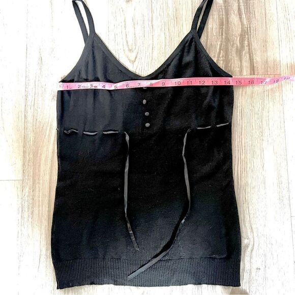 Torrid knit cardigan and camisole set black size 0. Buttons with satin trim VNT - Picture 3 of 16